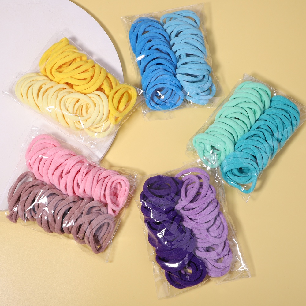 Set 50 dây buộc tóc KIDSBOWS 1.1inch nylon co giãn tốt nhiều màu sắc dành cho nữ