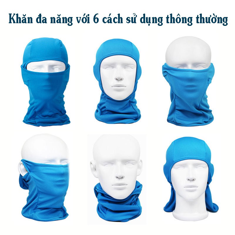 Khăn Trùm Đầu Ninja X1 Chống Nắng Đội Nón Fullface Đi Phượt Cao Cấp 3 in 1