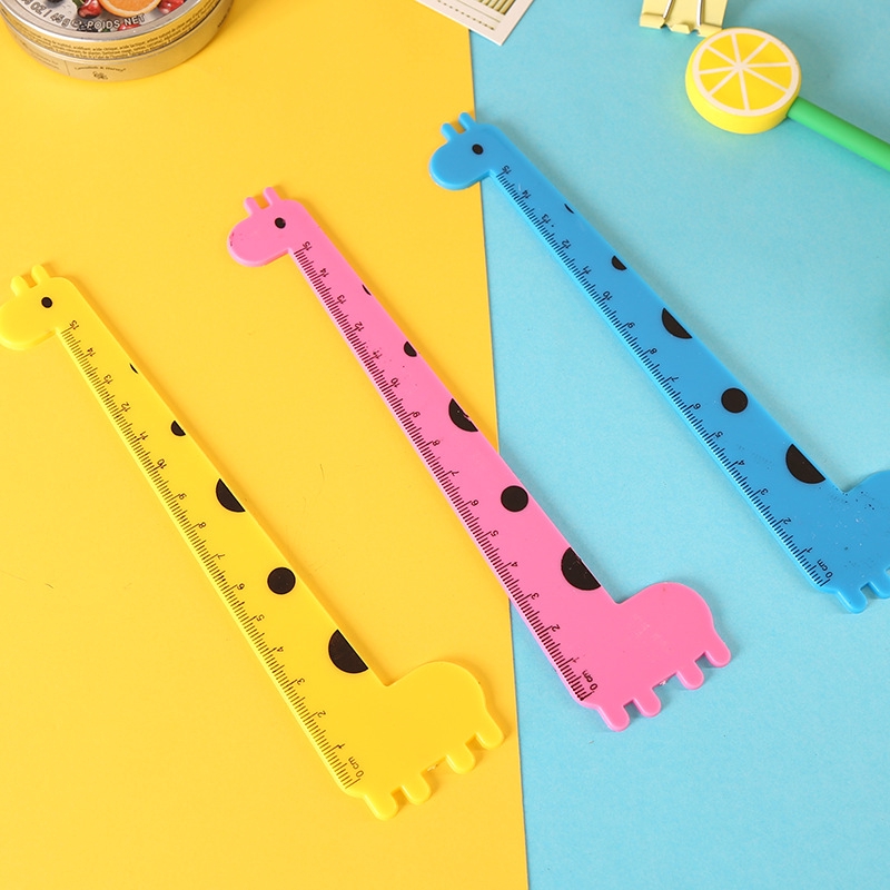 Thước nhựa hình hươu cao cổ dễ thương 15cm