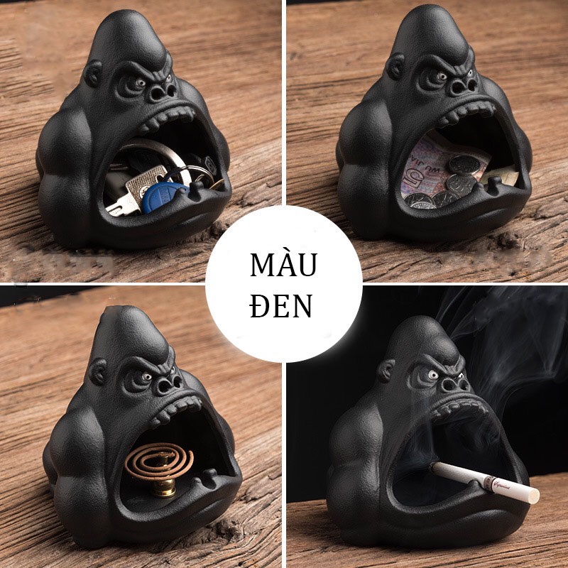 Gạt tàn thuốc KINGKONG siêu ngầu, đa chức năng: đựng chìa khóa, kệ điện thoại, trang trí nhà cửa, bàn làm việc - Ráp
