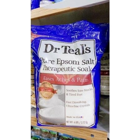 Muối tắm Dr Teal’s Pure Epsom Salt Therapeutic Soak 2,72kg