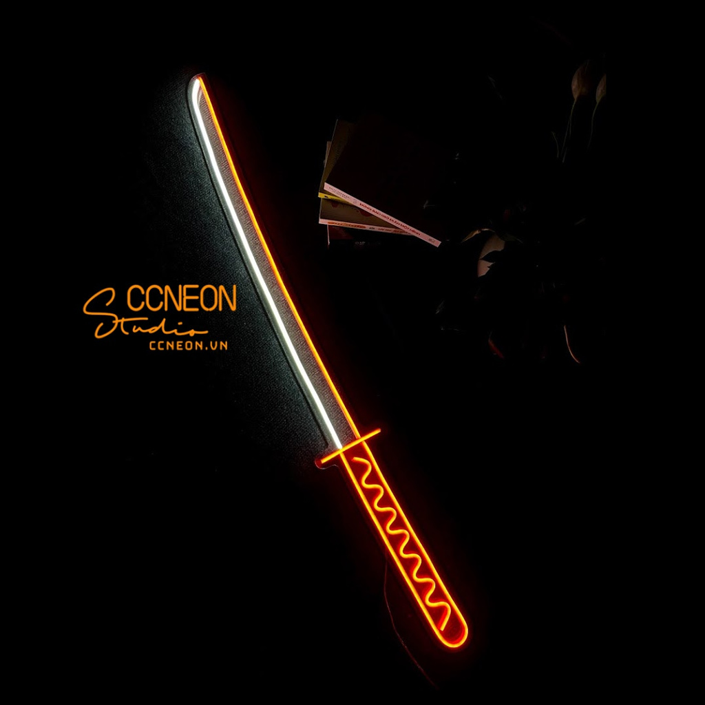 Đèn Trang Trí Phòng Led Neon Sign Kiếm Katana [Kích thước 102x13cm]