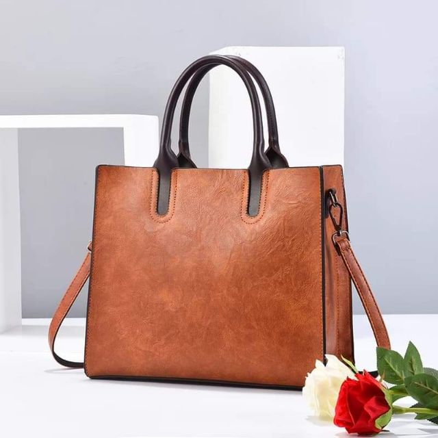 [ Ảnh Thật] Túi Xách Da Cao Cấp - đựng được A4, Laptop