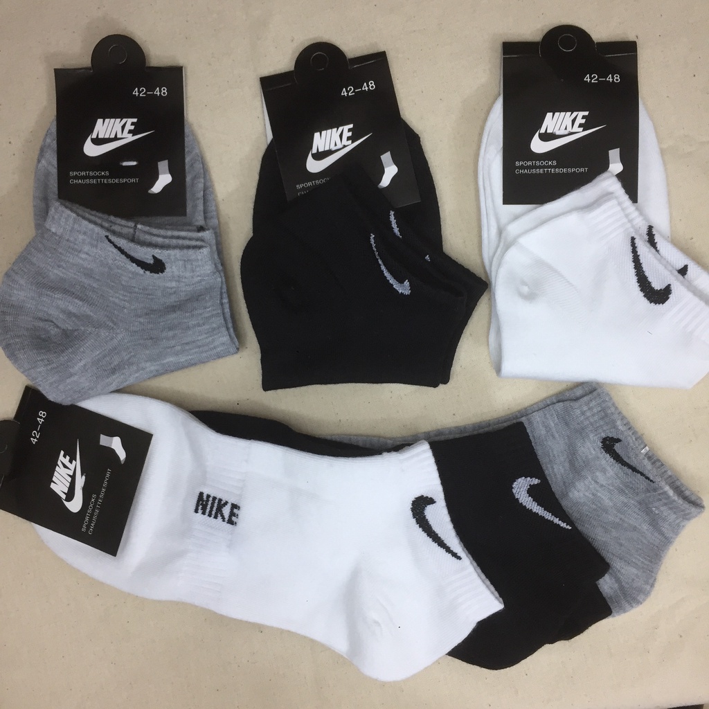 Tất nike cổ thấp nam nữ Thời trang cao cấp  chất cotton co dãn 4 chiều thấm hút tốt