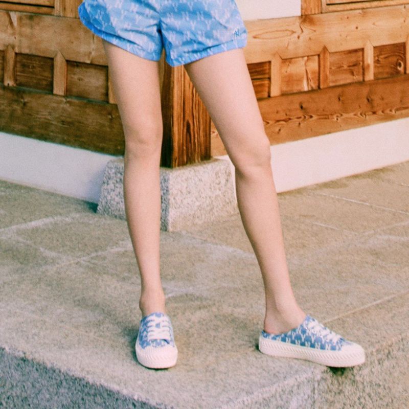 Giày sục MLB mule monogram denim chính hãng