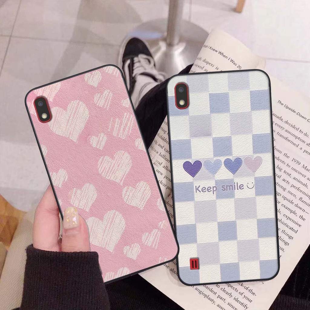 Ốp Samsung A10 / M10 caro trái tim cá tính, thời trang siêu đẹp, siêu phong cách