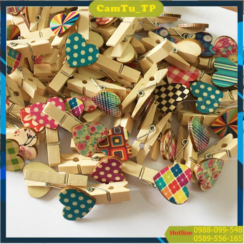 Kẹp Gỗ Nhỏ Nhiều Hình Xinh Xắn với nhiều hình dễ thương giúp làm đẹp cho không gian sống nhà bạn Dễ dàng sử dụng