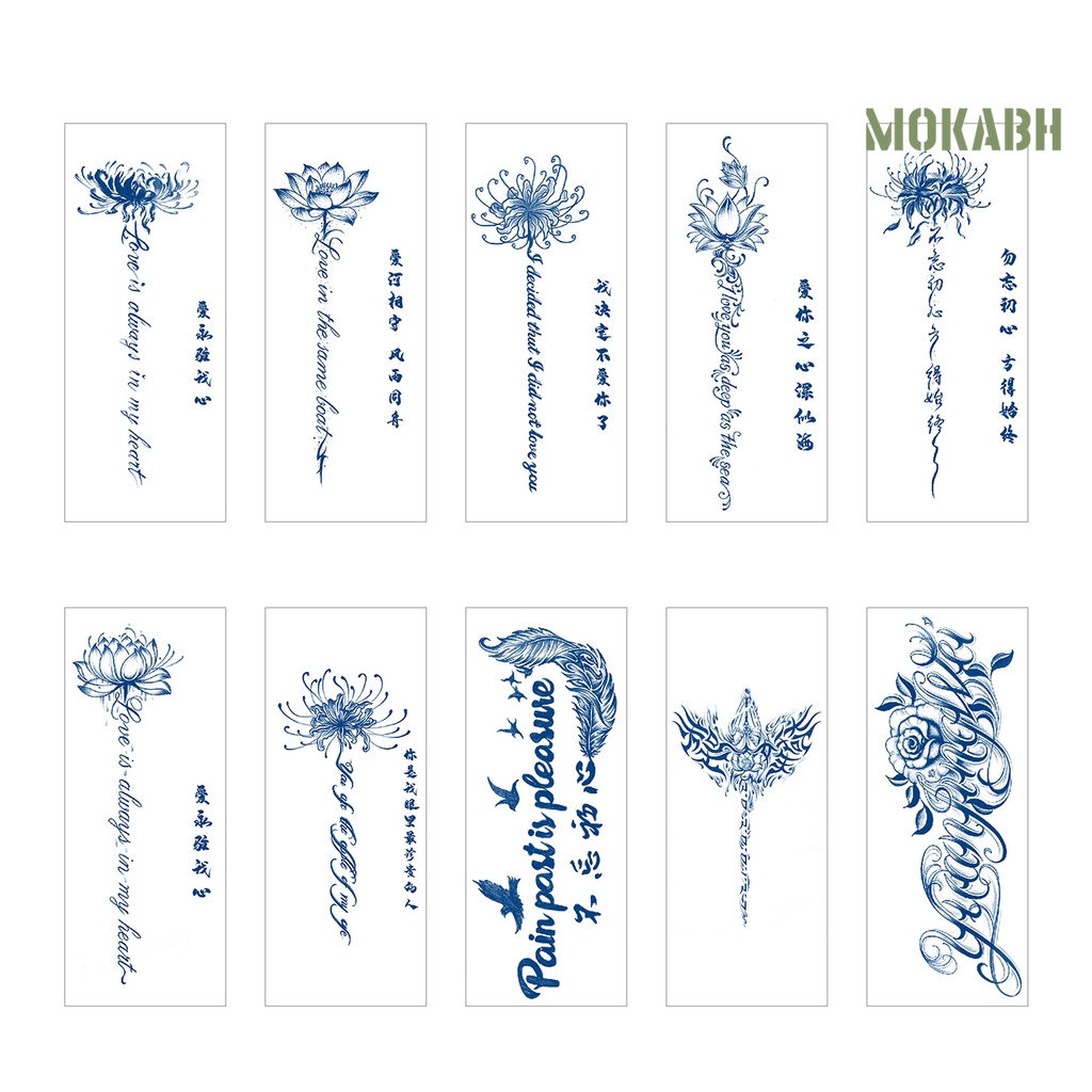 Hình Xăm Tạm Thời Thảo Dược Trong Suốt Tiện Dụng Cho Người Lớn