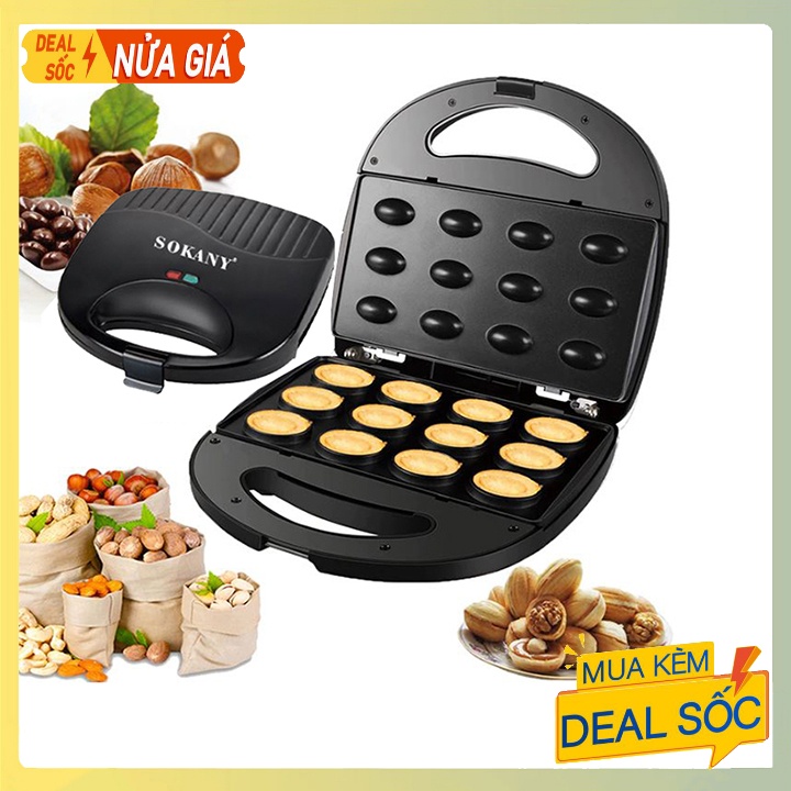 Máy làm bánh hạt dẻ, bánh hạt óc chó Chính hãng Sokany 12 Lỗ