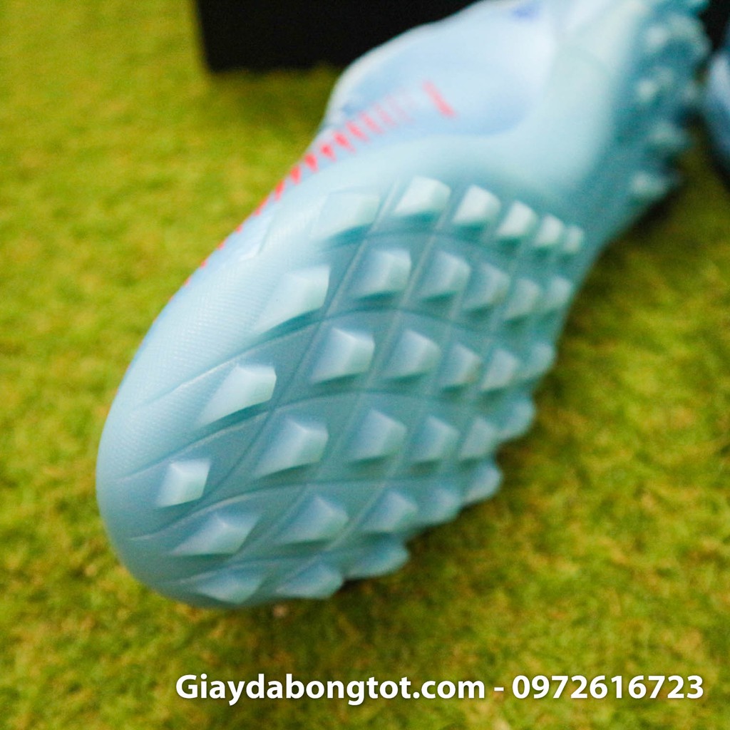 Giày bóng đá Predator 20.3 TF xanh nhạt cổ thấp | Đế cao su sân cỏ nhân tạo, da vải sợi dệt siêu bền