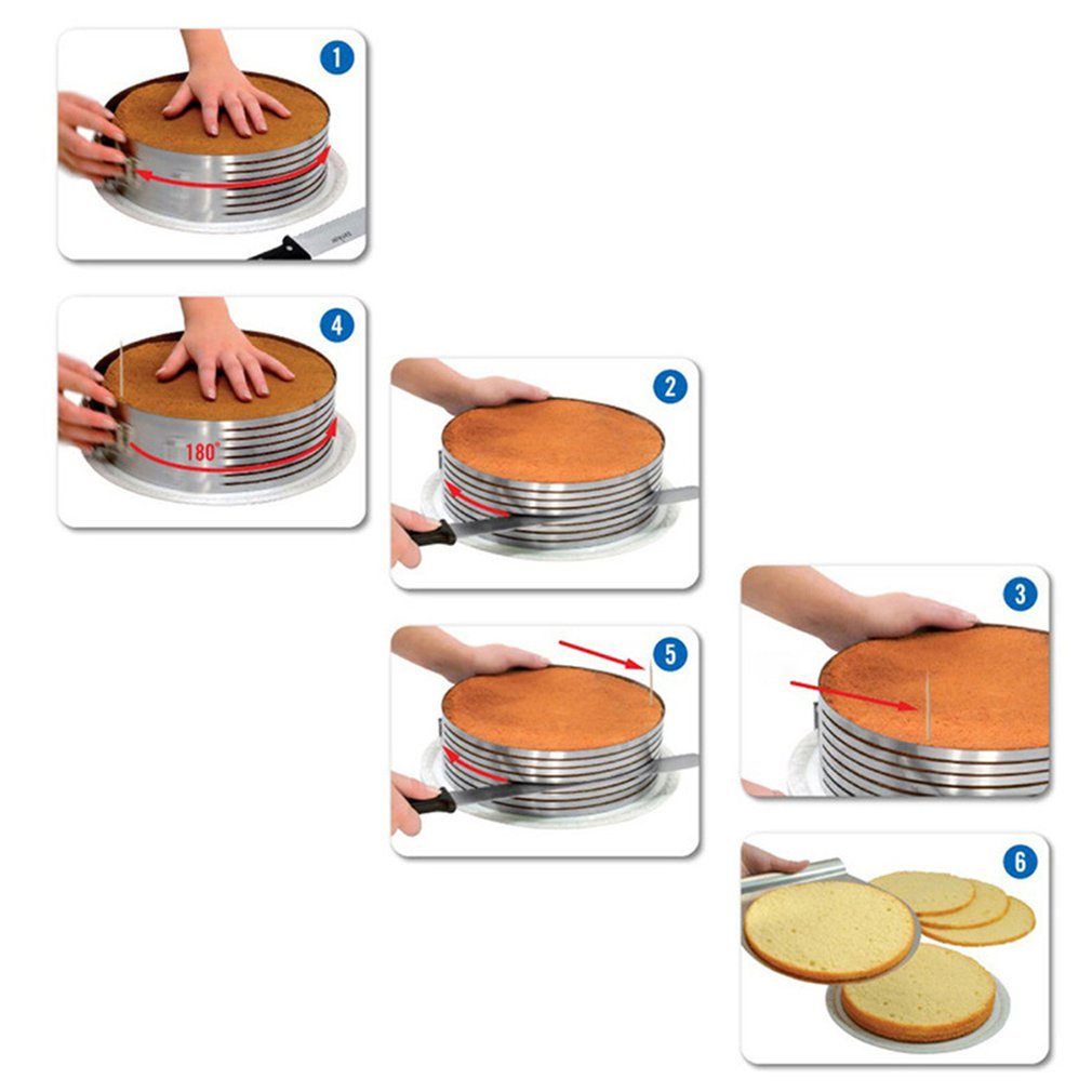 Khuôn Cố Định ANAEAT Hình Tròn Có Thể Điều Chỉnh Tiện Dụng Để Cắt Bánh