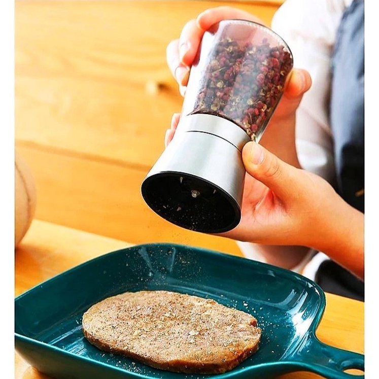 Lọ xay hạt tiêu cầm tay bằng thủy tinh tự động Misyhome