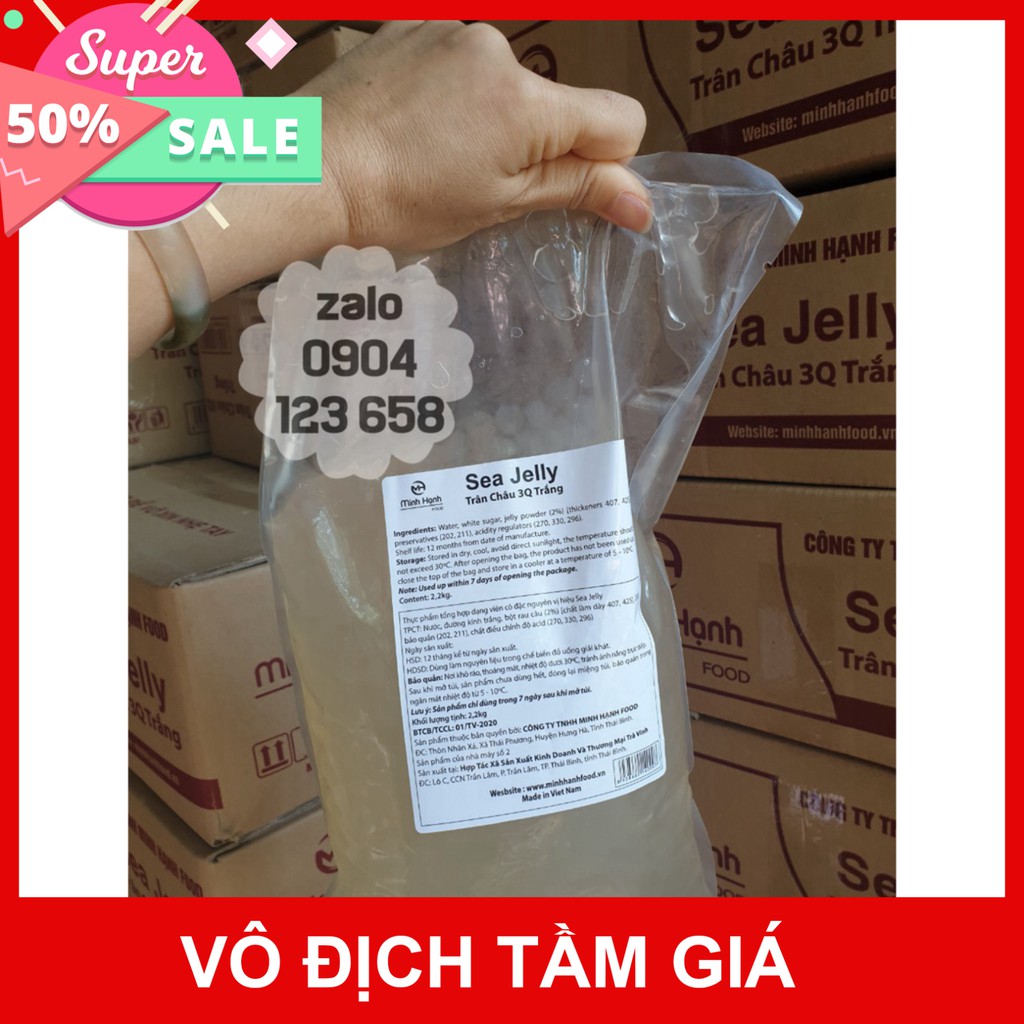 1 THÙNG thạch 3q sea jelly trắng gồm 6 gói