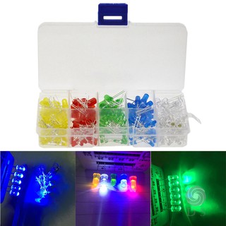 300 Đèn LED 3mm/5mm 3V 20mA nhiều màu trắng/vàng/đỏ/xanh lá/xanh dương