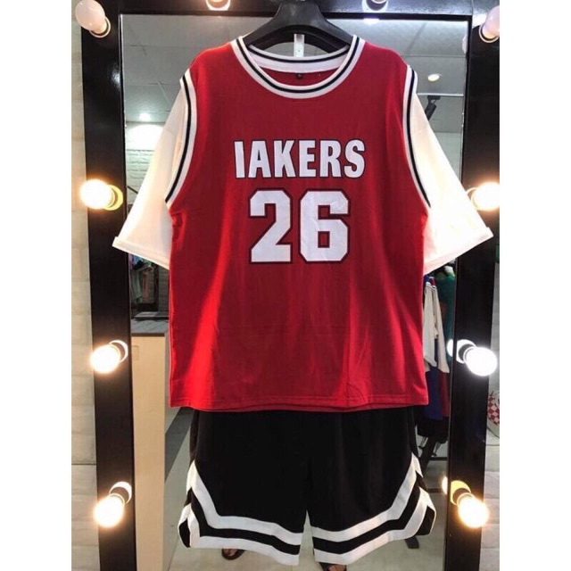 [ Mã FAMAYWA2 giảm 10K đơn 50K] Set bộ quần sooc V kèm áo bóng chày số 26 | BigBuy360 - bigbuy360.vn