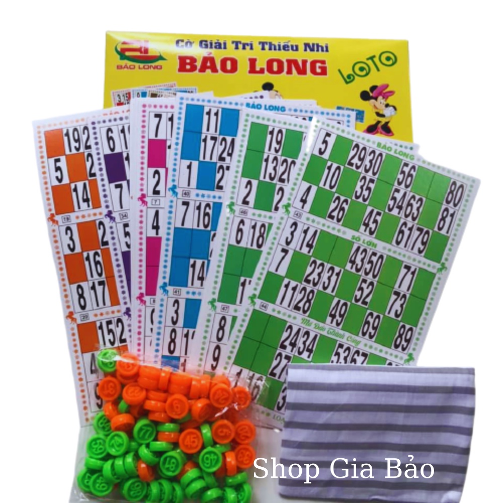 Lô tô 2 mặt số cao cấp , quân cờ bằng nhựa , hàng đẹp