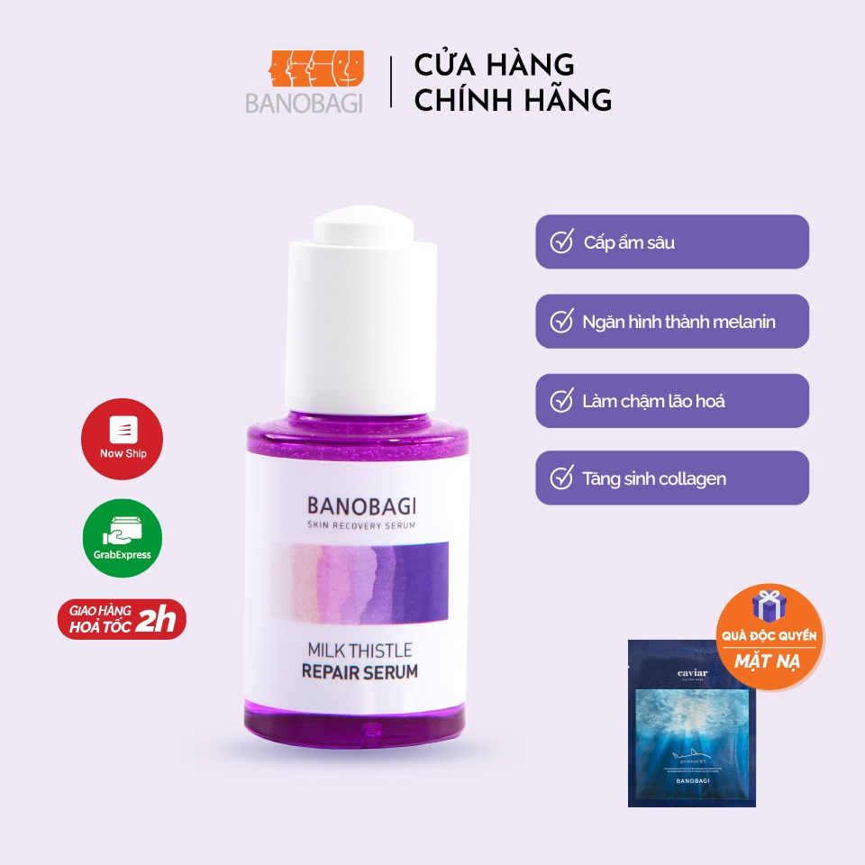 Tinh Chất Phục Hồi Da Mụn BANOBAGI Milk Thistle Repair Serum 30ml