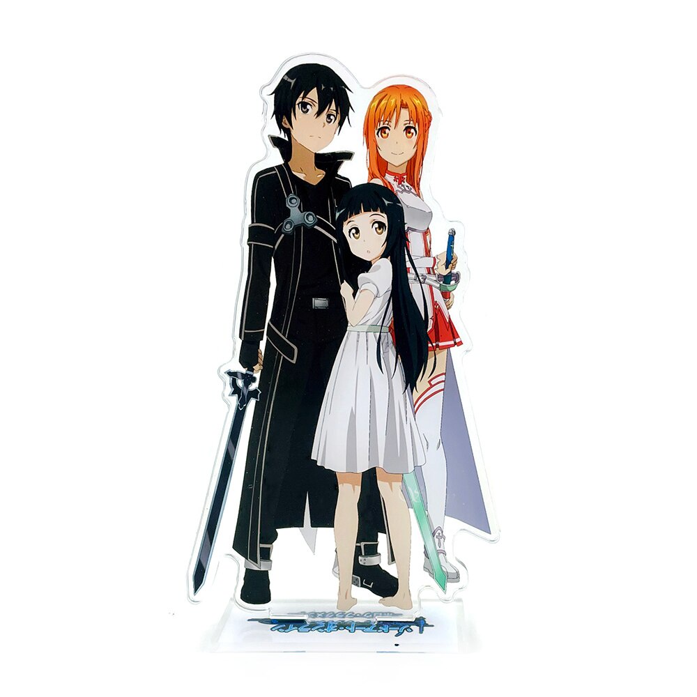 Sword Art Online Kirito Asuna Yui family acrylic stand figure anime toy