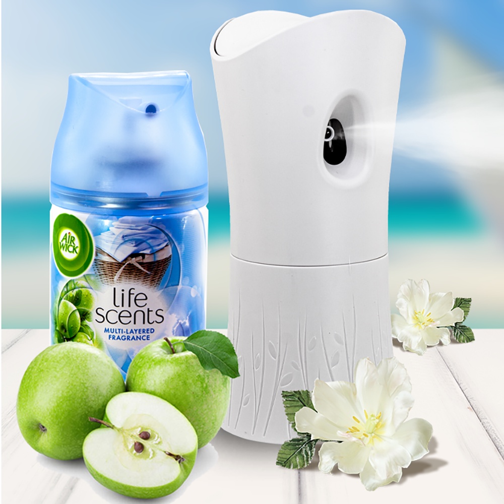 [15 Mùi Hương] Máy Xịt Thơm Phòng Tự Động Air Wick 250ml - tùy chọn mùi hương, máy sử dụng pin AA tiện lợi