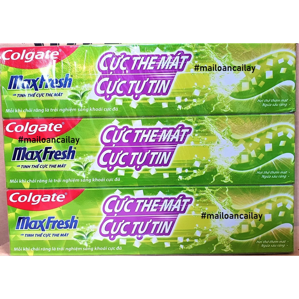 Kem đánh răng Colgate MaxFresh TRÀ XANH cực the mát 180g