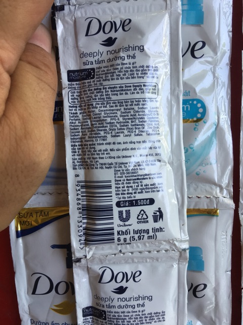 DÂY SỮA TẮM DOVE 10 gói 6g | BigBuy360 - bigbuy360.vn