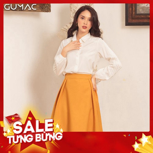 -Hàng nhập khẩu Áo dập ly tay GUMAC AA444_TRANG Liên hệ mua hàng 084.209.1989