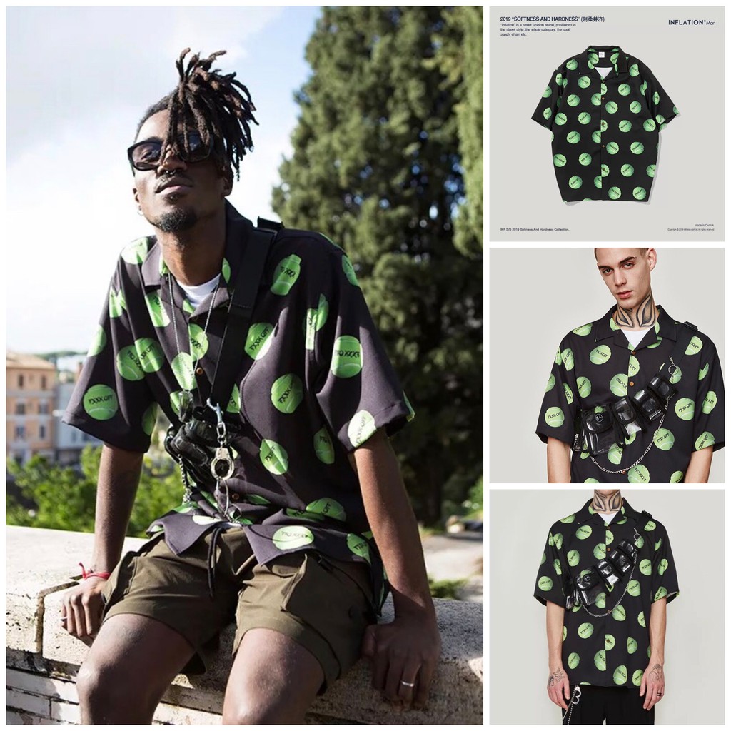ÁO SƠ MI CỘC TAY UNISEX OVERSIZED LẺ SIZE INF-ALL | BigBuy360 - bigbuy360.vn