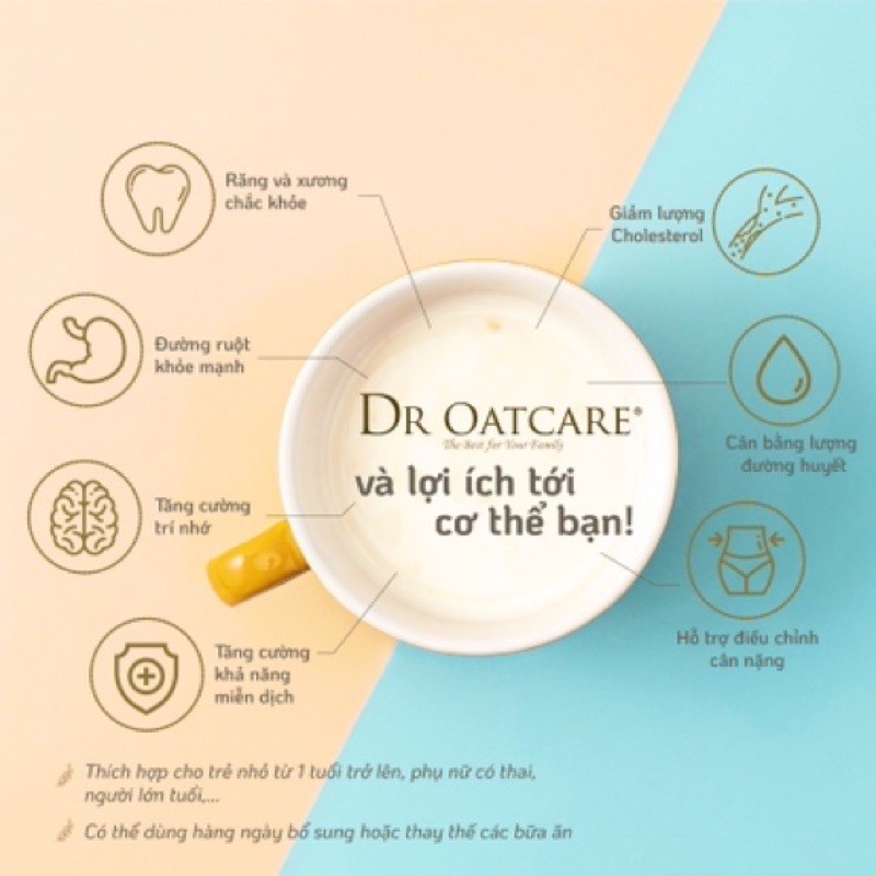 Sữa Hạt Dinh Dưỡng Dr Oatcare Hữu Cơ Singapore 25gr