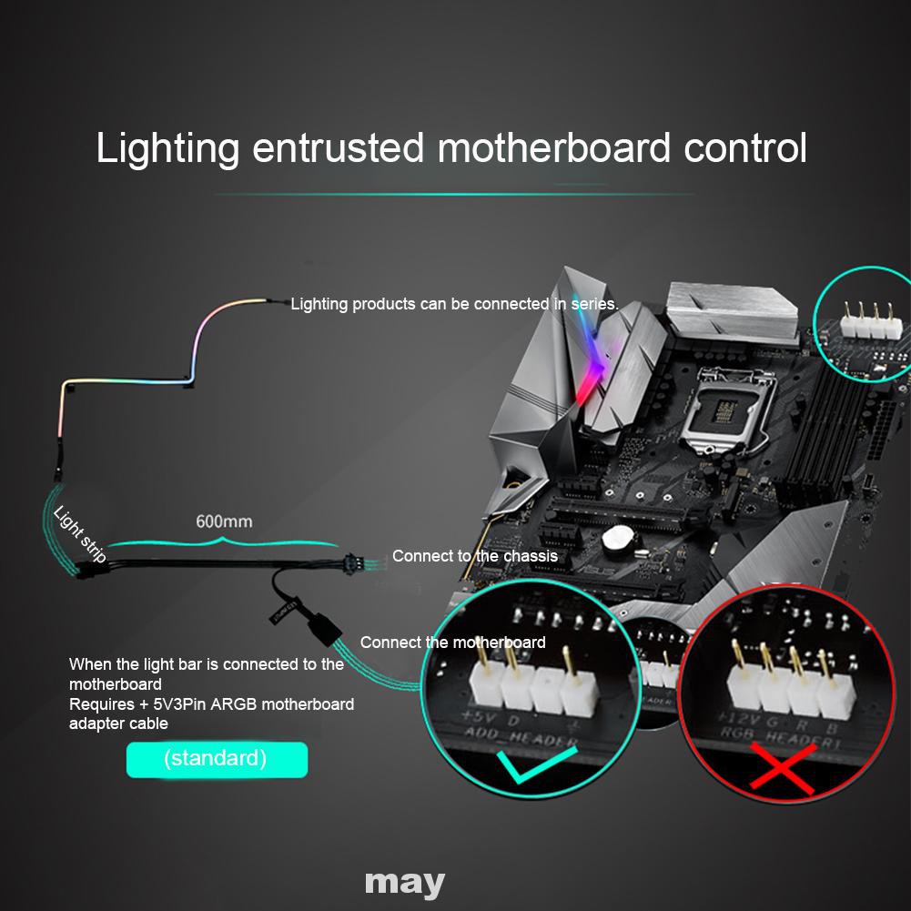 Dây Đèn Led 550mm Cho Bo Mạch Chủ Máy Tính Rgb | BigBuy360 - bigbuy360.vn