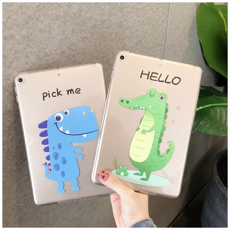 For iPad Air 2 Mini 2 3 4 5 iPad 6 Pro 11 Air3/Pro 10.5 Case Cute Dinosaur Clear Cover | BigBuy360 - bigbuy360.vn