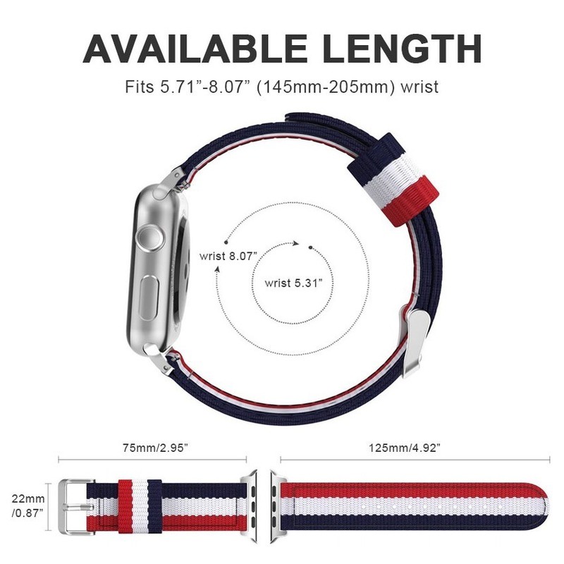 Dây Đeo Nylon Thoải Mái Cho Đồng Hồ Thông Minh Apple Watch 7 45mm 41mm 6 5 4 SE 44mm 40mm iwatch 3 2 1 42mm 38mm