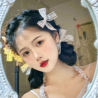 Kẹp tóc nơ ren