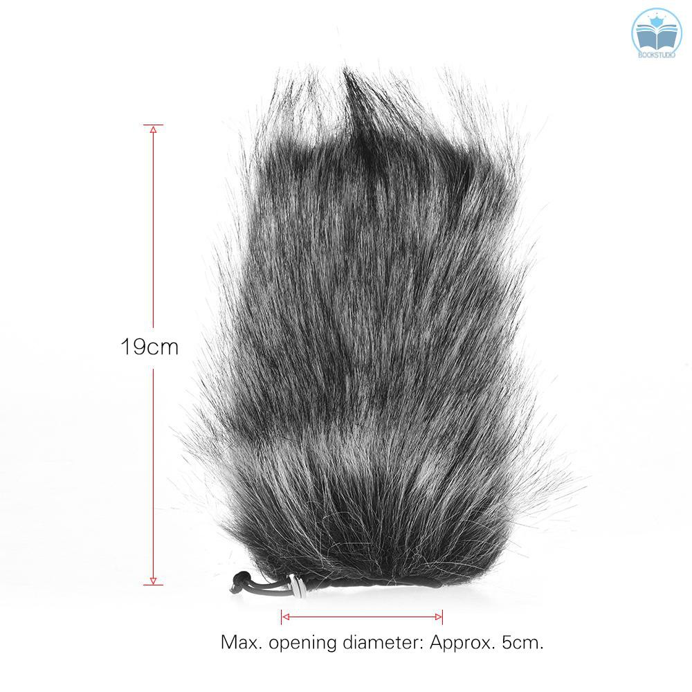 Universal Professional Microphone Furry Windscreen Flexible Mount Fur Windshield for Rode VMGO Video Mic GO, VideoMic Pr