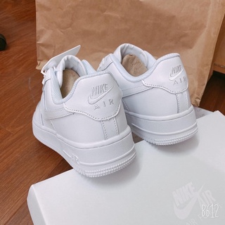 GIÀY NI,KE AR ALL WHITE SI.ÊU CẤP DA THẬT [ FREESHIP + BOX ]