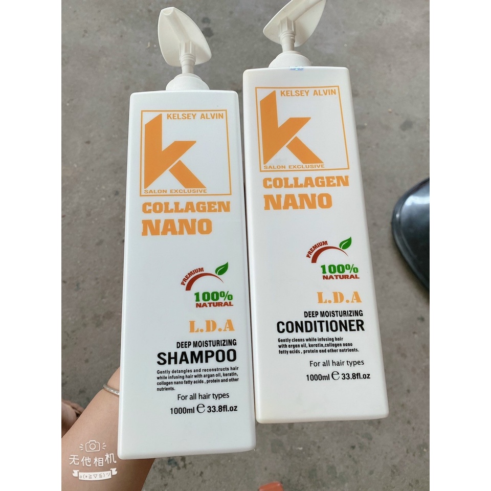 Dầu Gội xả hương nước hoa Kelsey Alvin Collagen Nano 1000ml