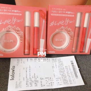 Set má hồng + 2 son kem Eglips-bill mua hàng