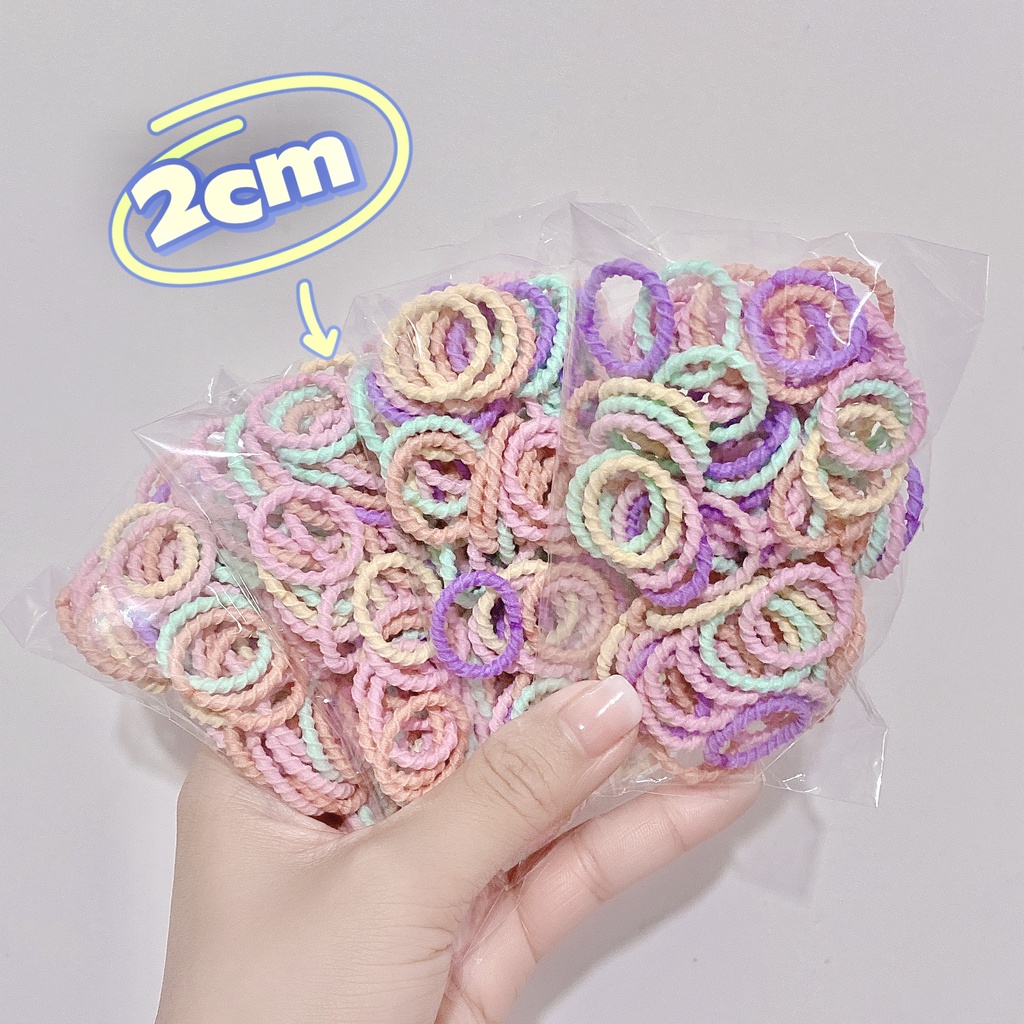 Dây buộc tóc màu sắc ngọt ngào đơn giản thời trang dành cho bé gái