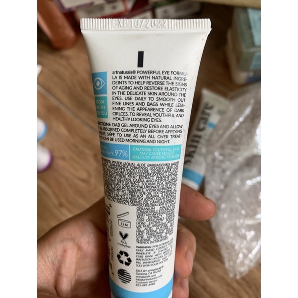 Sale10/22 GEL DƯỠNG MẮT Eye gel Artnaturals 50ml