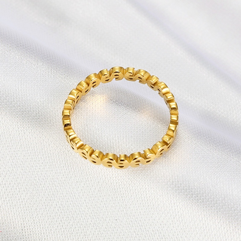 Nhẫn Không Gỉ Hình Đồng Xu May Mắn