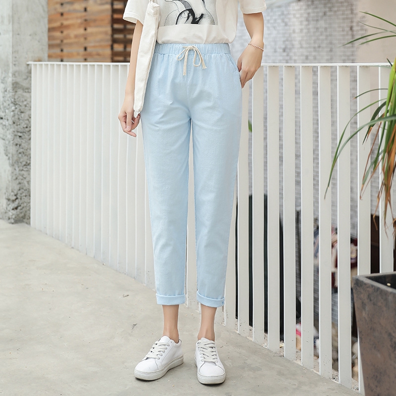 Quần Cotton Ống Rộng Xinh Xắn Dành Cho Nữ / Size S-2Xl | BigBuy360 - bigbuy360.vn