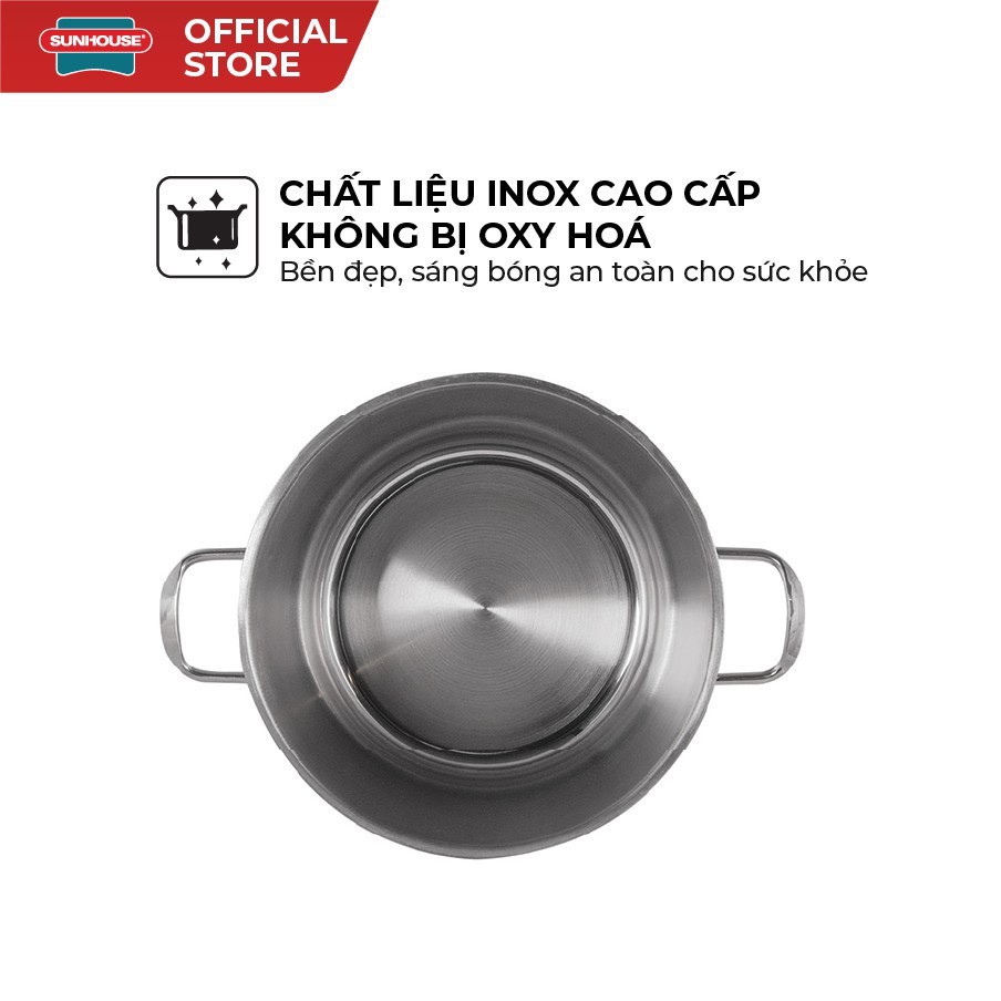 Nồi luộc gà inox 3 đáy SUNHOUSE SH28LG - siêu tiện lợi