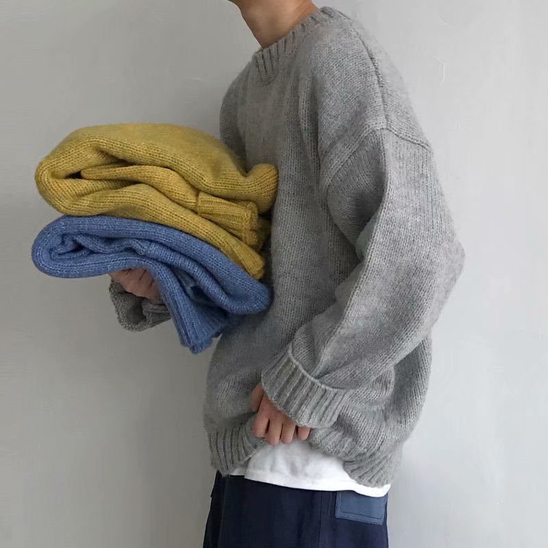 Áo sweater Cổ Tròn Phong Cách Nhật Bản Cho Nam