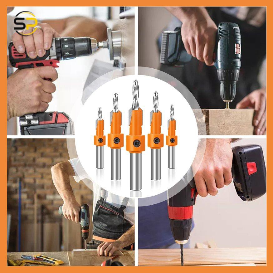 Countersink Drill Bit Set Wood Hole Drill Bit Timber Wood Working Drill Bits