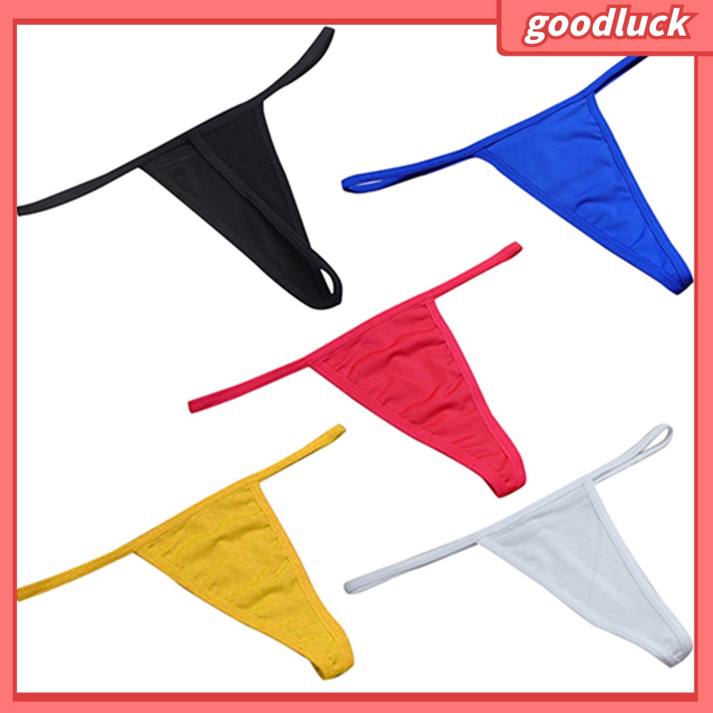 Quần lót lọt khe màu trơn vải mềm kiểu dáng quyến rũ cho nữ