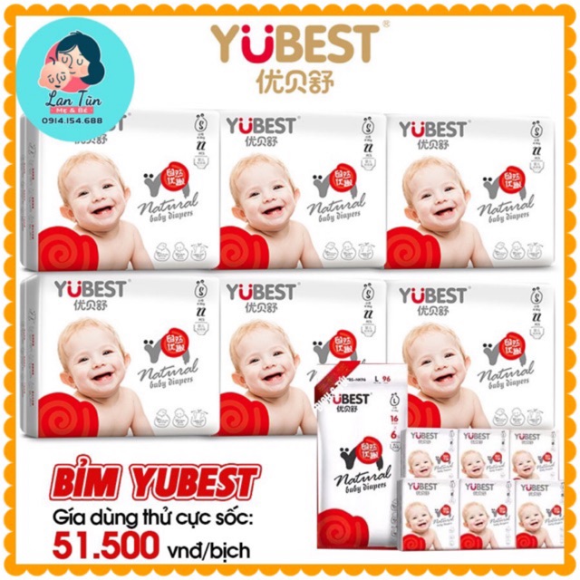 Bỉm quần YUBEST sz L gói nhỏ dùng thử