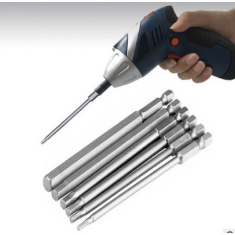 Đầu Lục Bắt Ke Nhảy Lắp Cho Khoan Máy 2,5/3/4/5/6mm Dài 10cm Nam Châm Hút Cực Mạnh