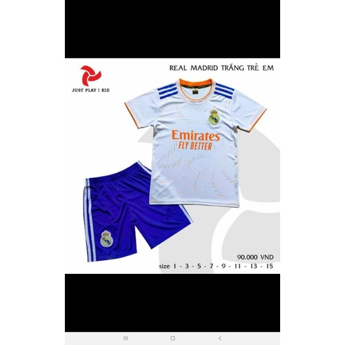 Áo đá bóng trẻ em 2021