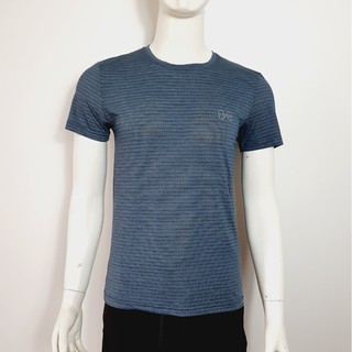[Code 2117]Áo thun nam cổ tròn vải cotton lạnh kẻ