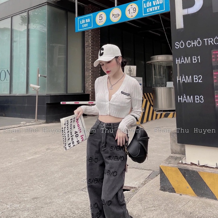 quần jean suông HQ cực chất chính chủ shop Huyền Bé ảnh thật tự chụp