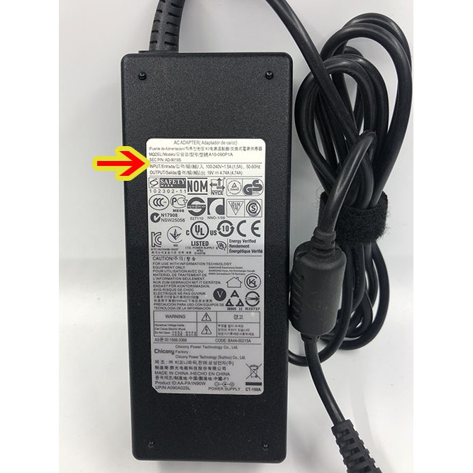 Sạc laptop Samsung 19V 4.74A chính hãng